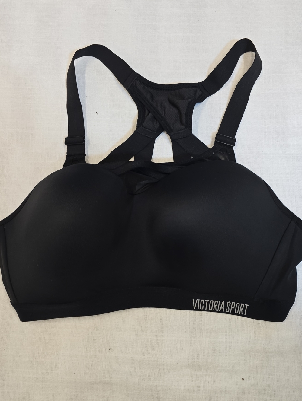 Victoria's Secret Black Strappy High-Support Sports Bra